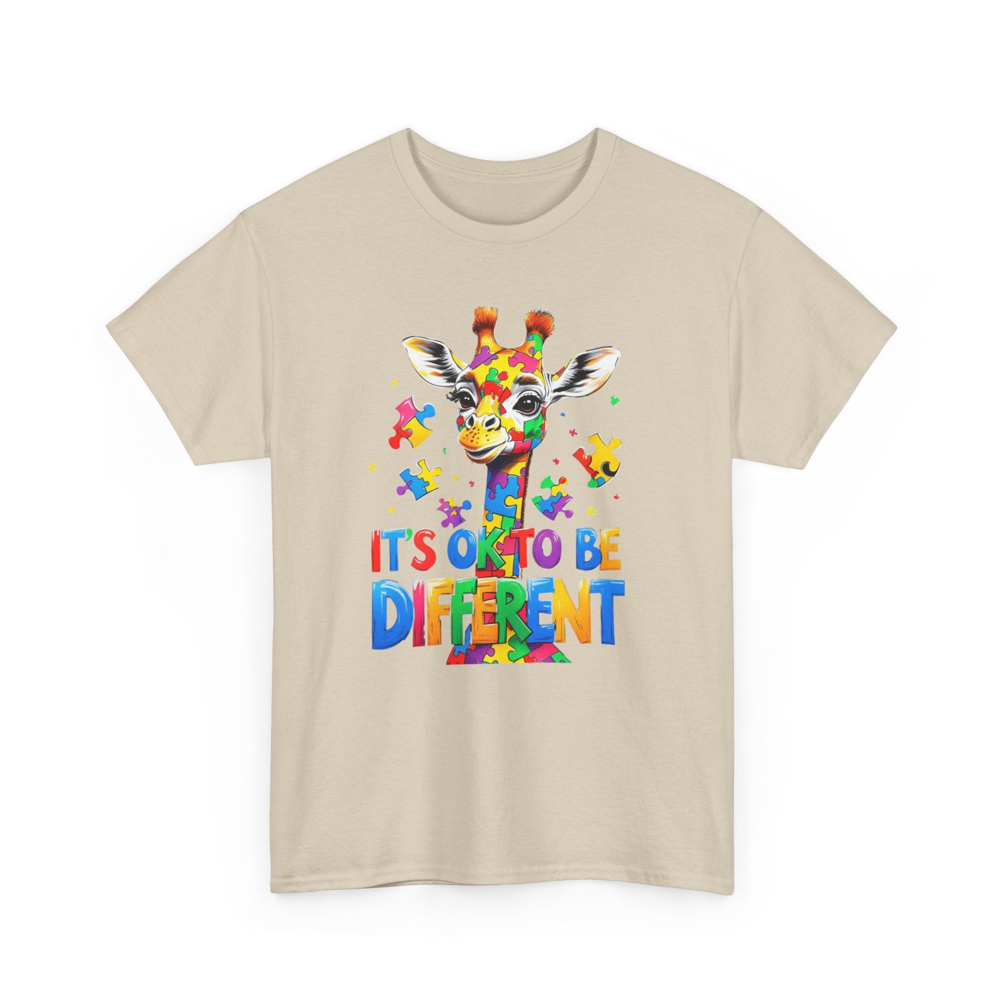It's OK To Be Different Giraffe Tee Shift - Autism ADHD ASD Aspergers Awareness T Shirt - Gift