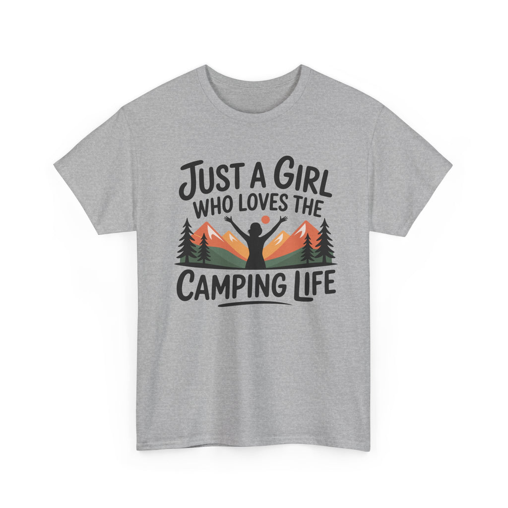 Funny Camper T-Shirt - Just A Girl Who Loves Camping Life - Vanlife T Shirt - Campervan Tee Shirt Gift NEW