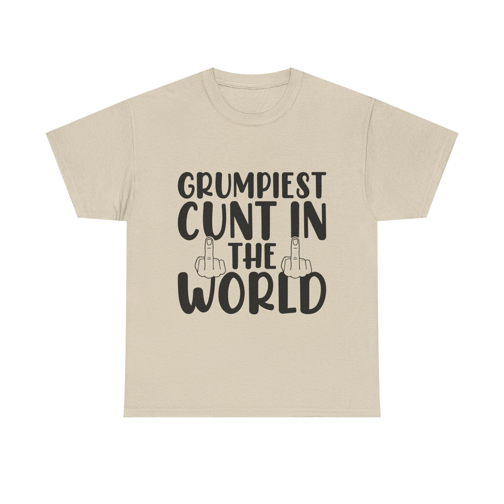 Funny Tee - Grumpiest C*nt in the World - Offensive Funny Sarcastic Middle Finger Shirt Dad Gift