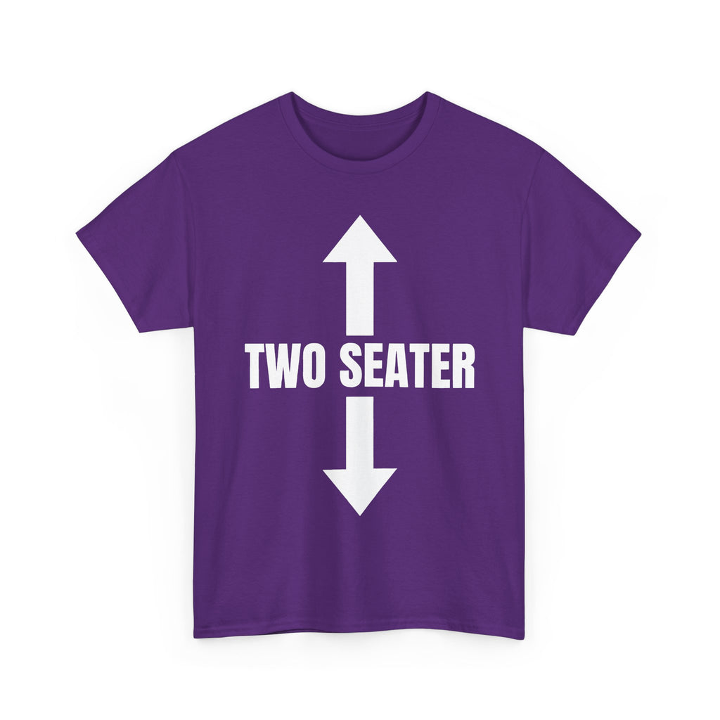 Two Seater T-Shirt - Funny Adult Rude 2 Seat Tee - Offensive Gift