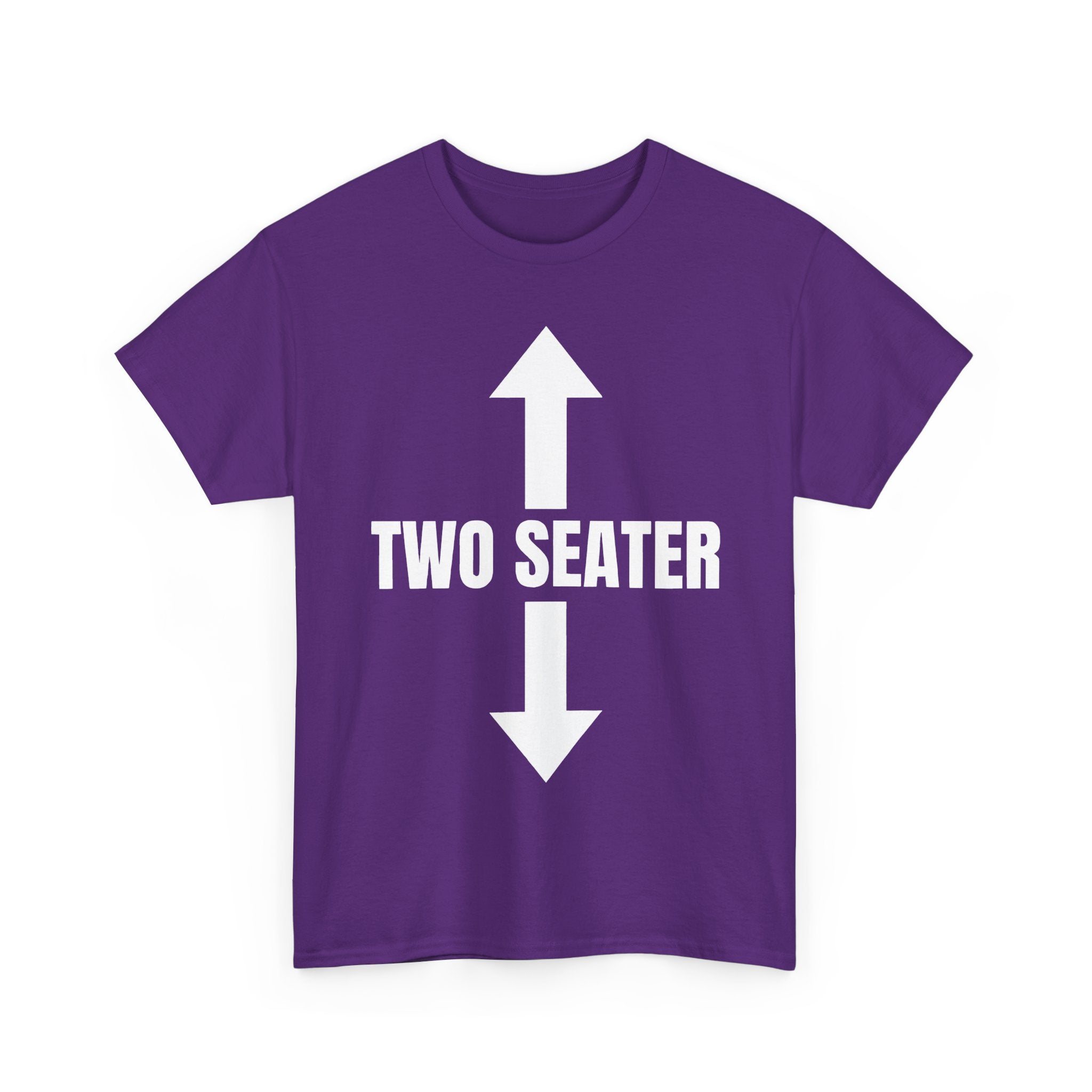 Two Seater T-Shirt - Funny Adult Rude 2 Seat Tee - Offensive Gift