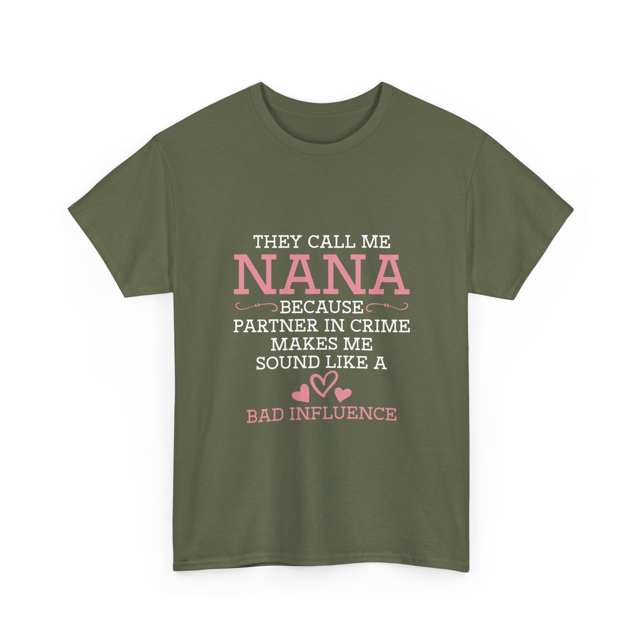 Nana Partner In Crime Tee Shirt - Funny Gift T-Shirt For Nanna Grandmother Grandma