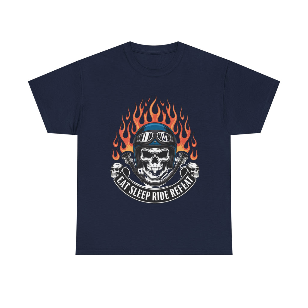 Biker T-Shirt - Eat Sleep Ride Repeat - Tee Shirt For Bikers - Gift For Motorcycle Enthusiasts - NEW