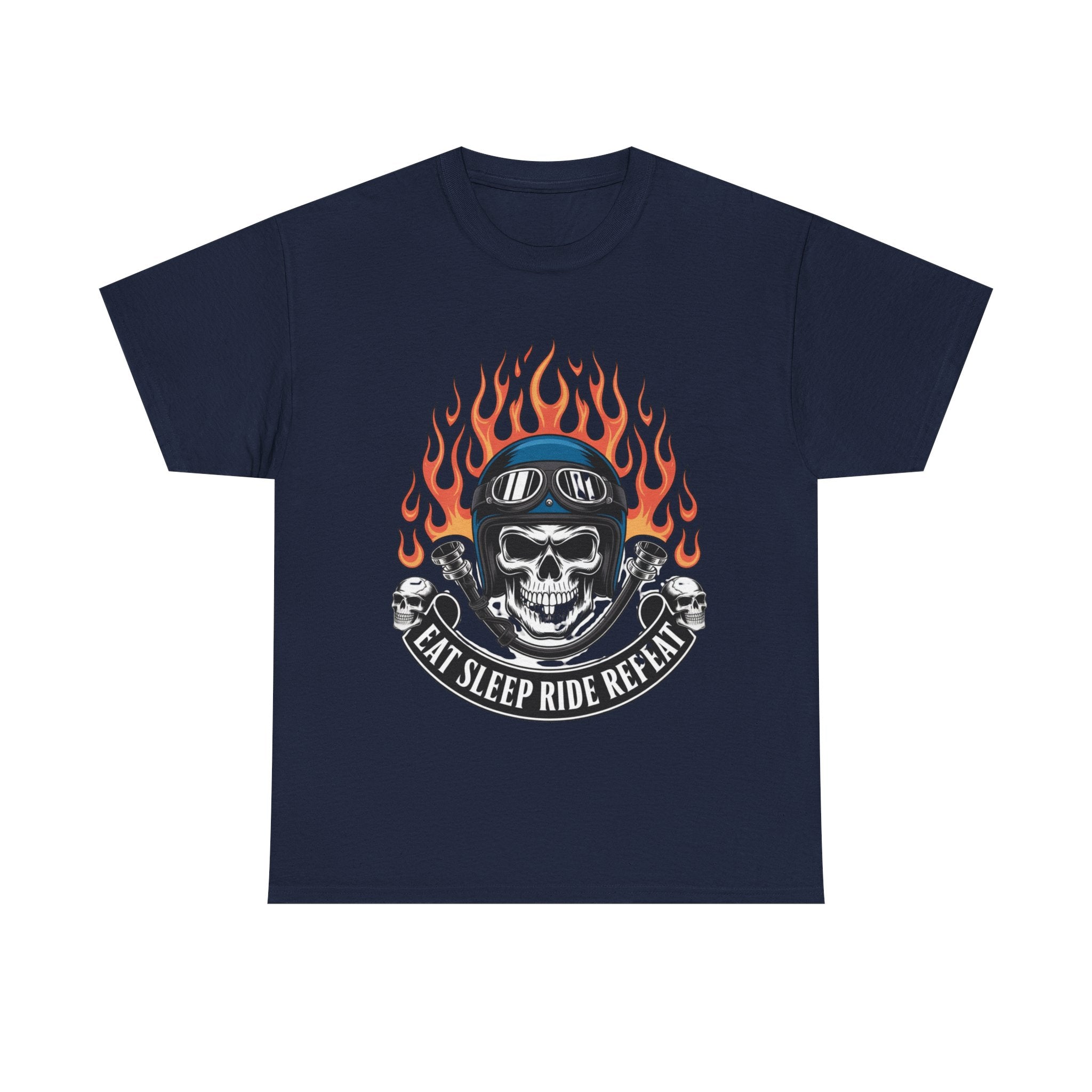 Biker T-Shirt - Eat Sleep Ride Repeat - Tee Shirt For Bikers - Gift For Motorcycle Enthusiasts - NEW