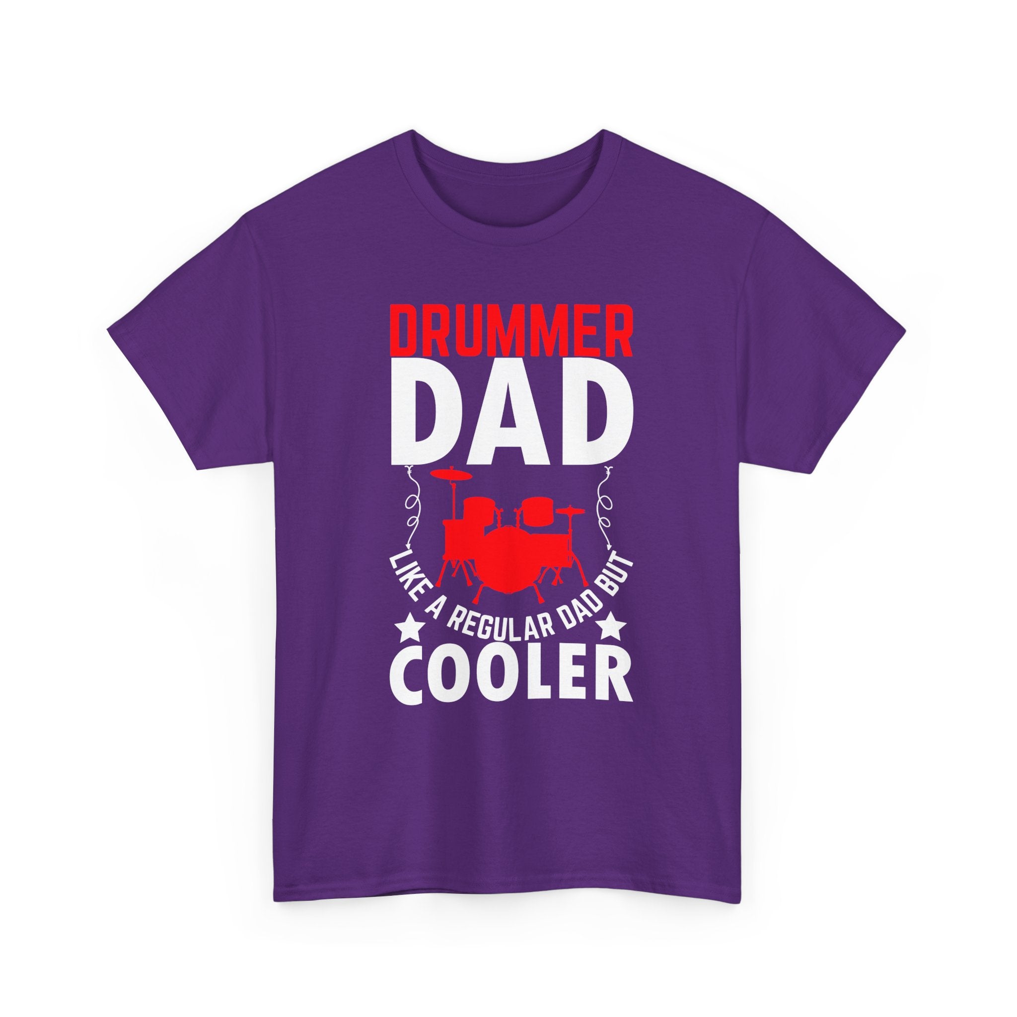 Drummer Dad T-Shirt - Like a Regular Dad but Cooler - Drum Tee Shirt for Father’s Day Birthday