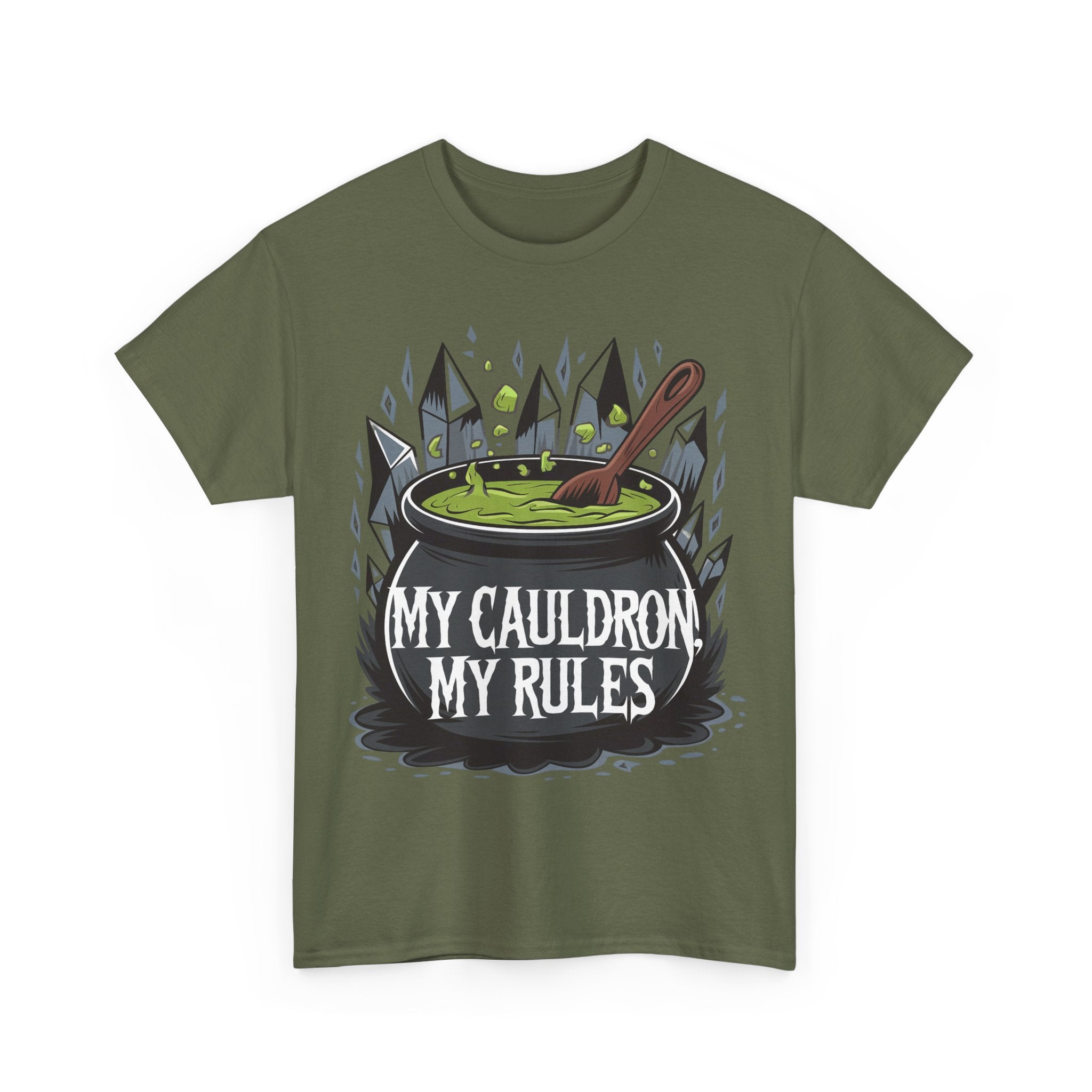Funny Witch T-Shirt - My Cauldron My Rules - Wicken t Shirt - Gift Tee For Witches NEW