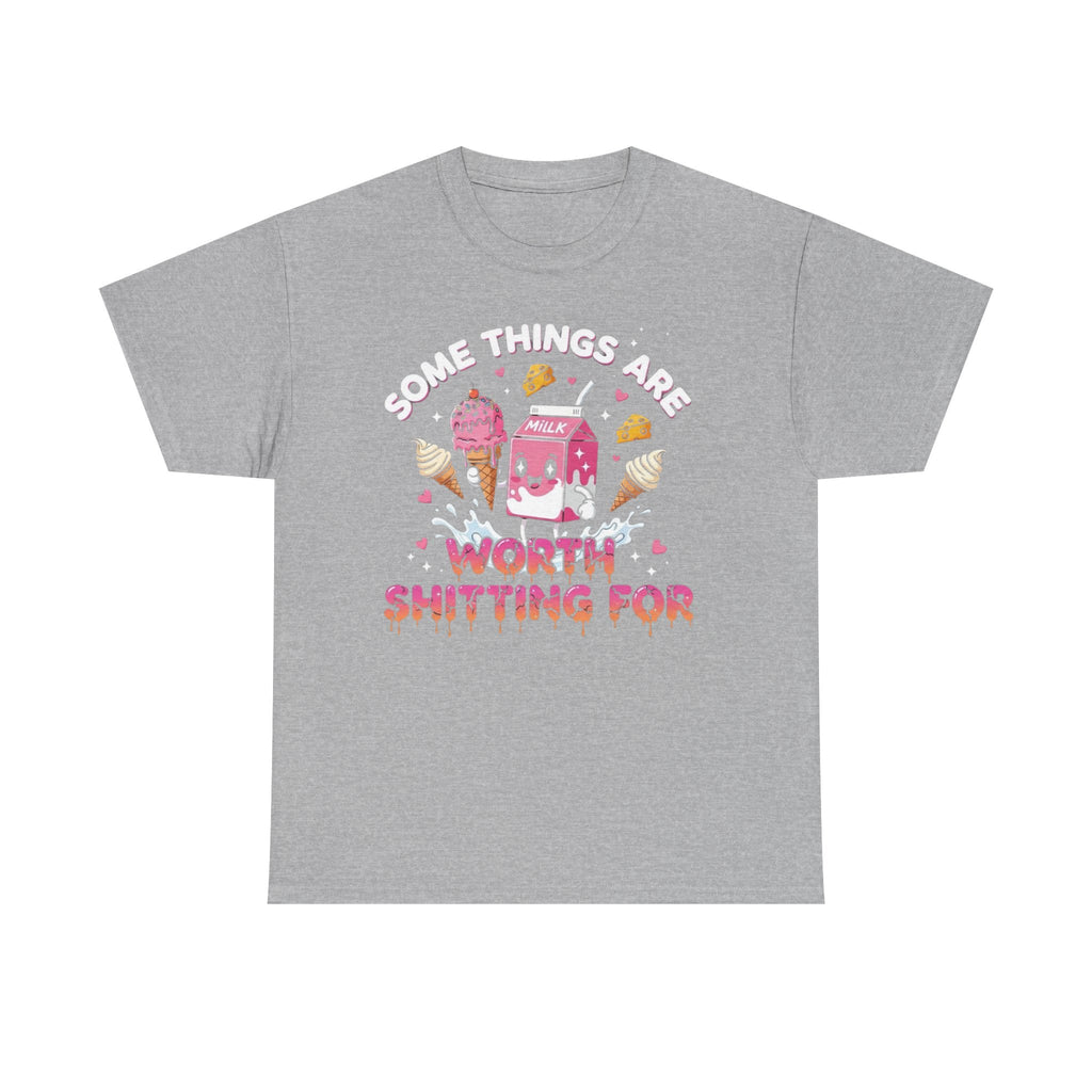 Funny T-Shirt - Some Things Are Worth Shitting For - IBS Gluten Intolerence Gift Tee Shirt