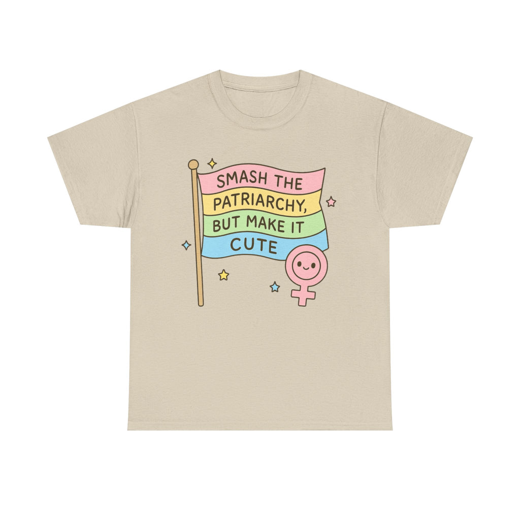 Funny Feminism T-Shirt - Smash The Patriachy But Make It Cute - Tee Shirt Gift For Strong Women Feminist - Anti Patriachy