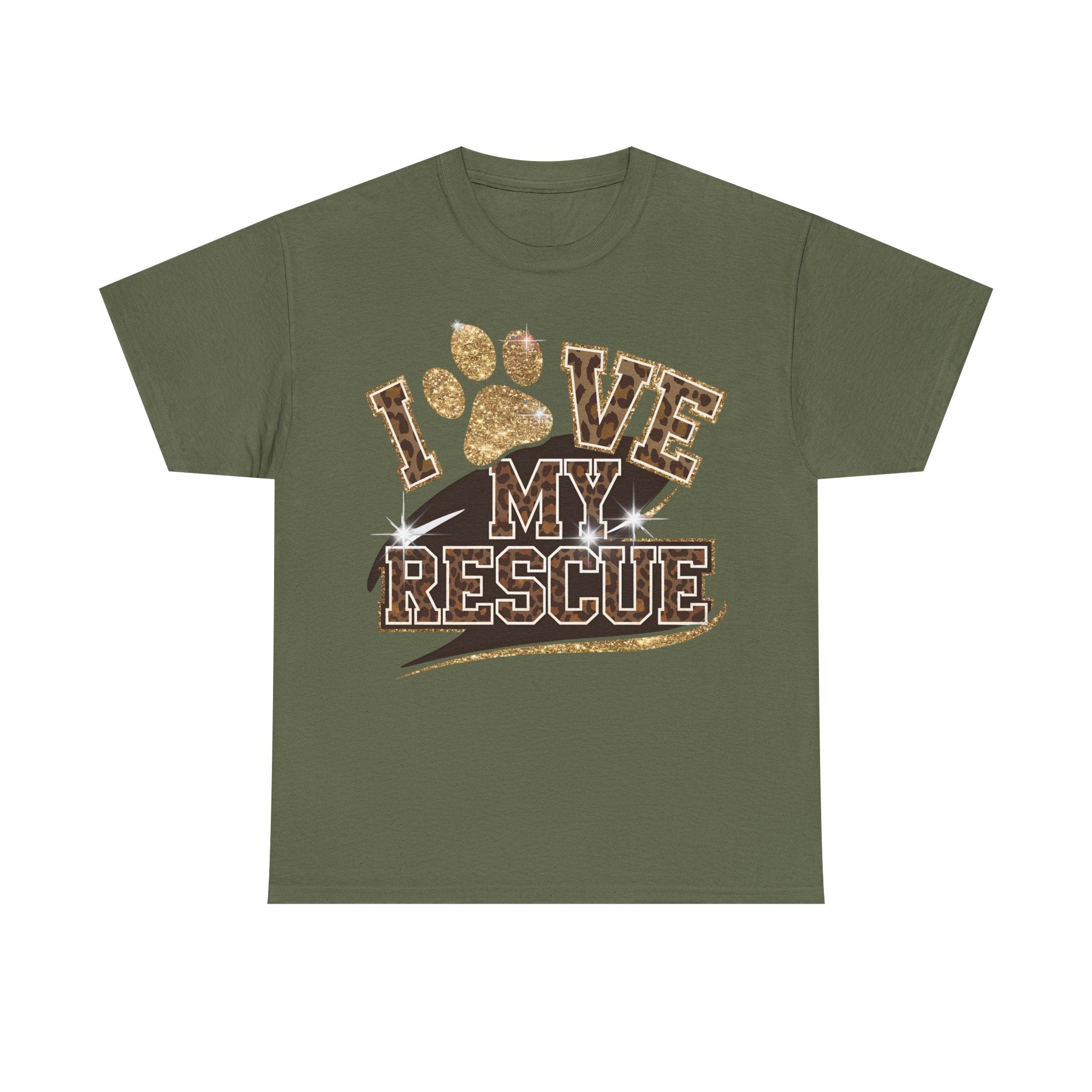 I Love My Rescue Dog Tee Shirt - T-Shirt Gift For Rescue Puppy Dog Owner - NEW