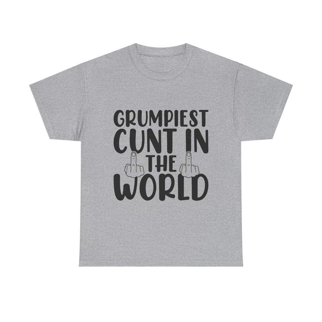Funny Tee - Grumpiest C*nt in the World - Offensive Funny Sarcastic Middle Finger Shirt Dad Gift