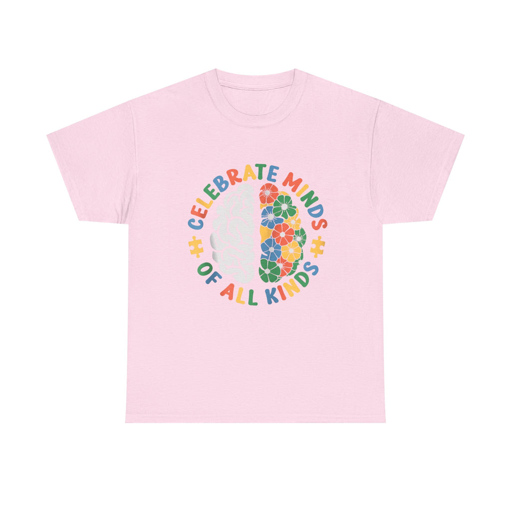 Celebrate Minds of All Kinds T-Shirt - Autism ADHD Neurodiverse Tee Shirt Gift