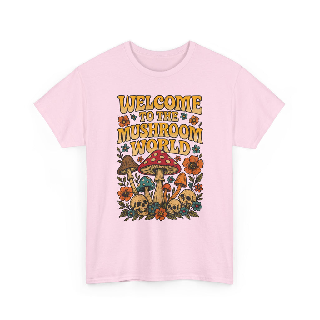 Mushroom World T-Shirt - Retro - Welcome to the Mushroom World - Graphic Tee Shirt Forager Gift