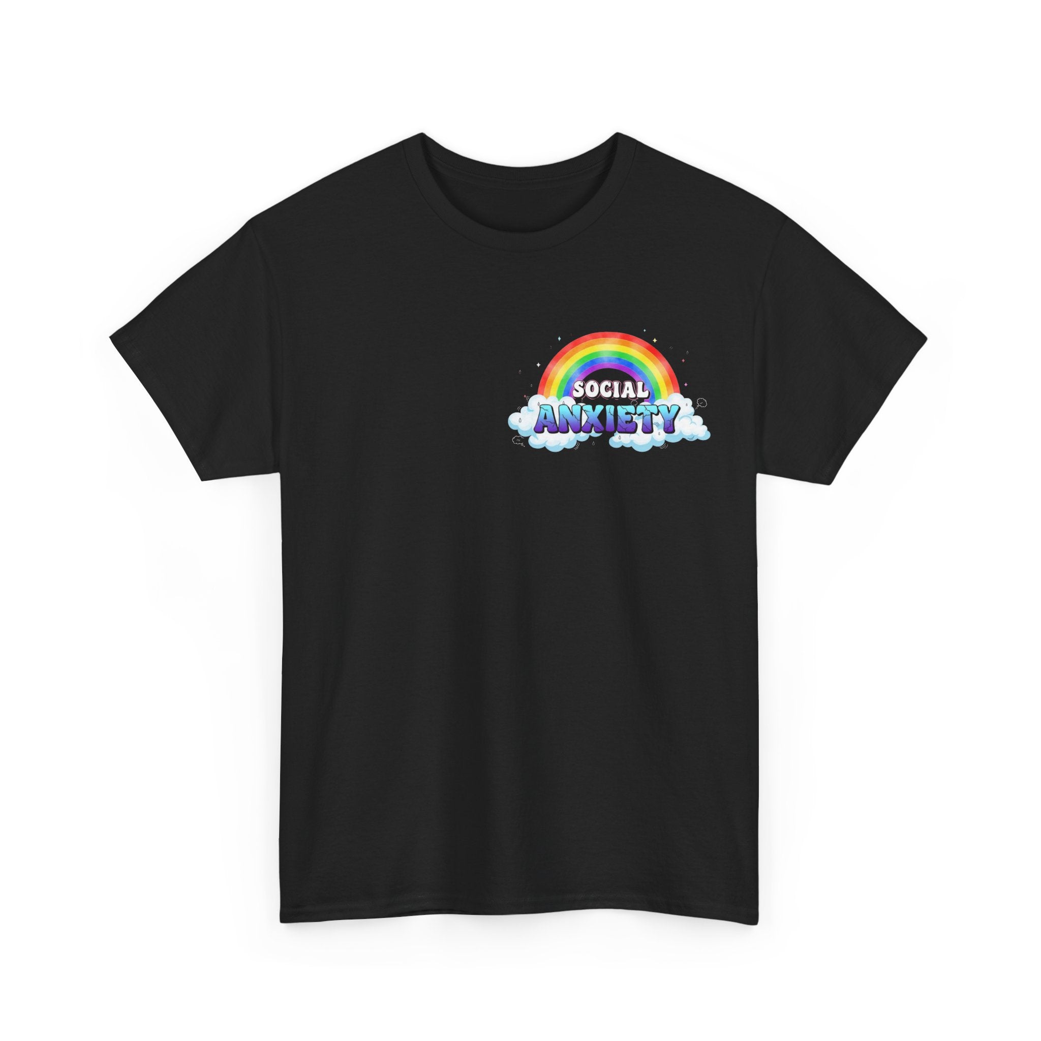 Social Anxiety Rainbow T-Shirt - Autism ADHD Neurodiverse Tee Shirt Gift