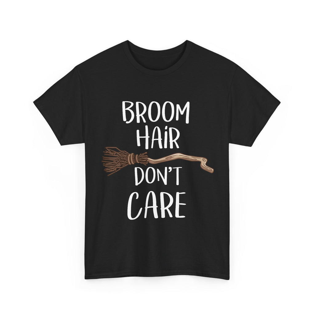 Funny Witch T Shirt - Broom Hair Dont Care Tee - Gift For Witches - Wicken T-Shirt NEW