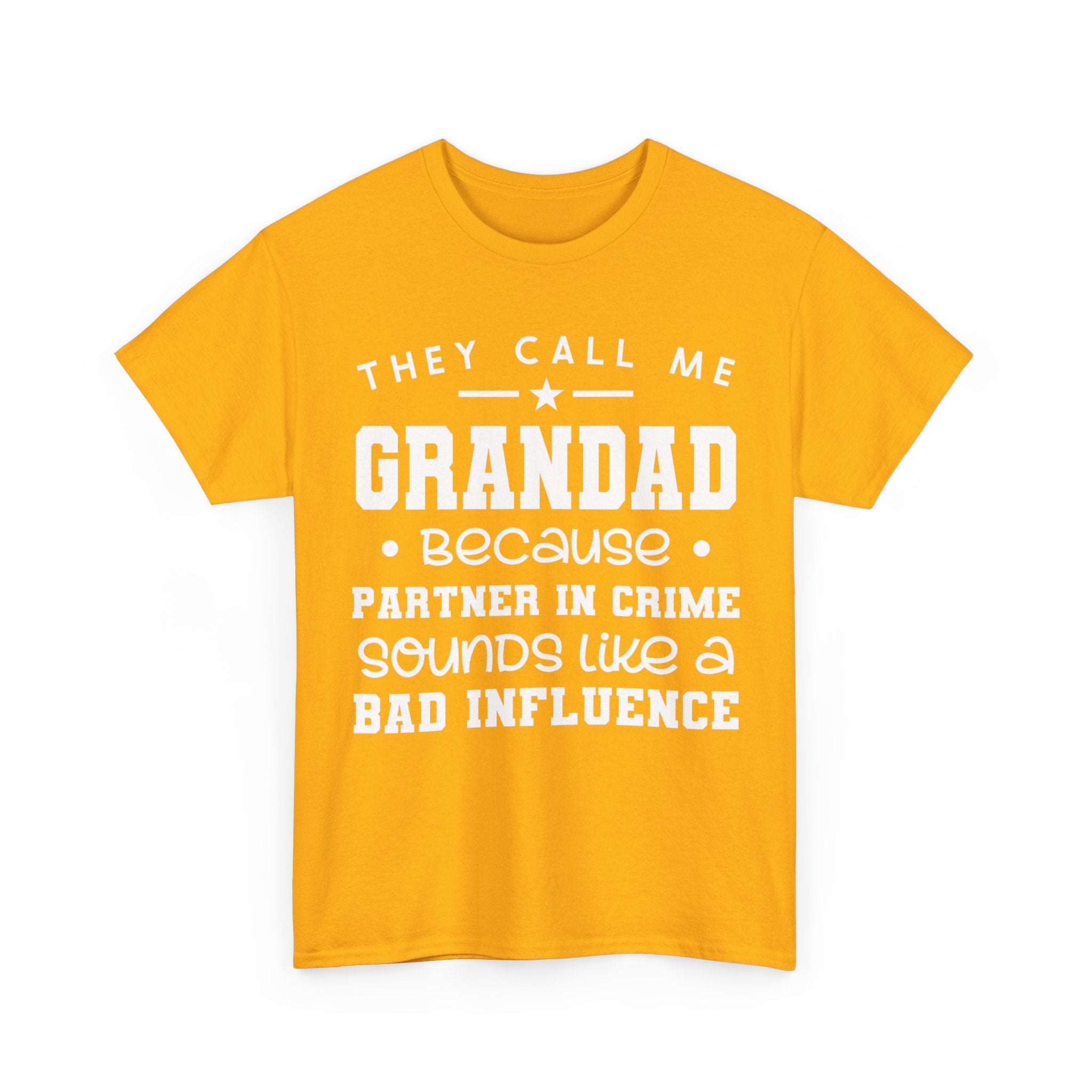 They Call Me Grandad Partner In Crime Tee Shirt - Funny T-Shirt Gift For Grandad Grandpa NEW