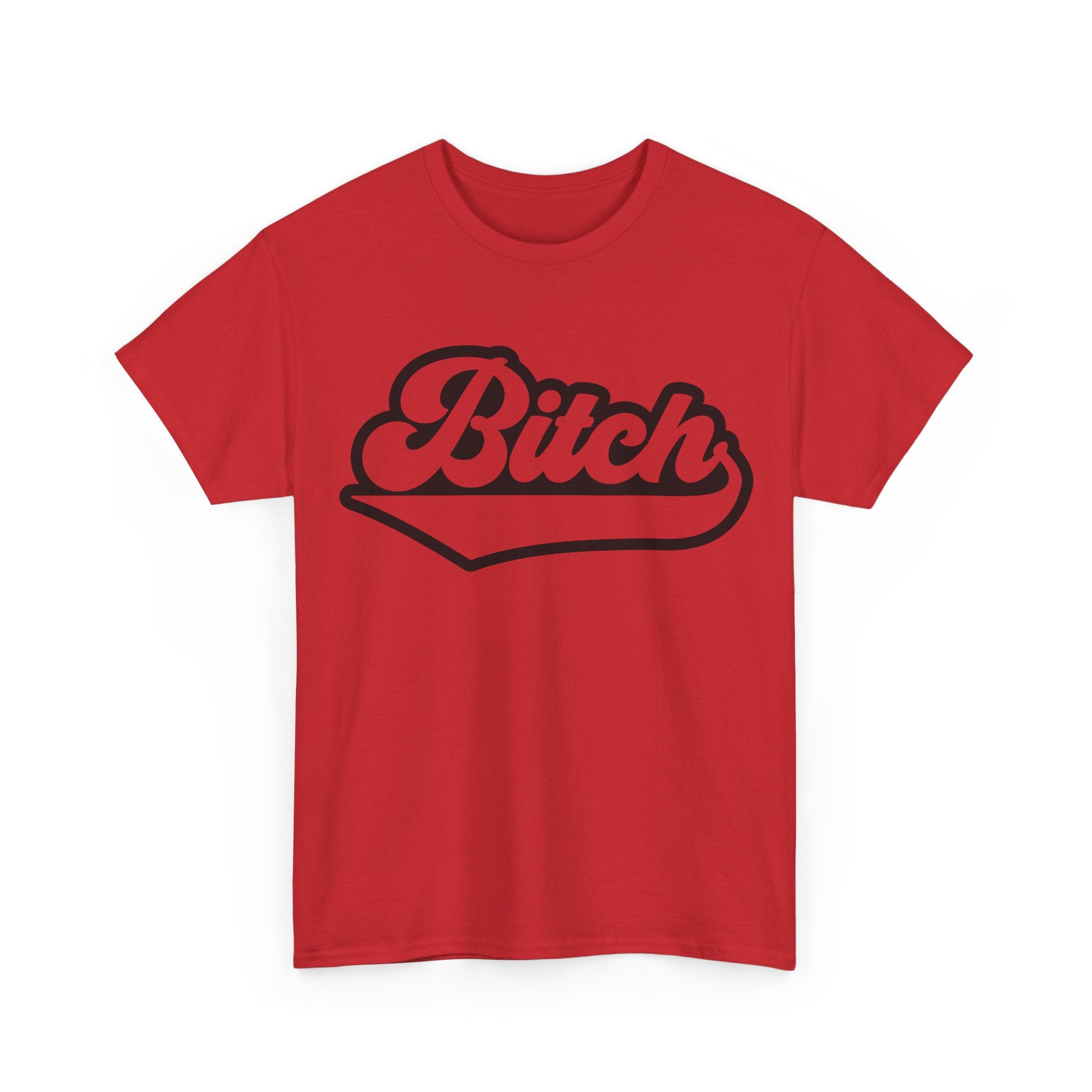 Graphic Tee - Bitch - Funny Rude Adult Script Logo T‑Shirt Gift for Her