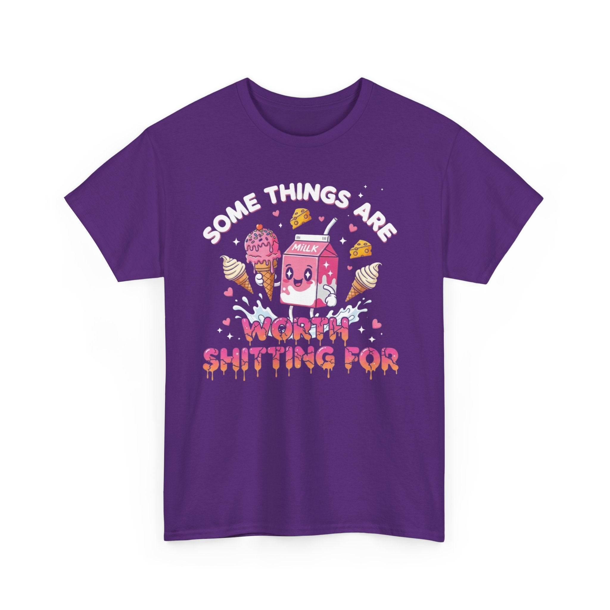 Funny T-Shirt - Some Things Are Worth Shitting For - IBS Gluten Intolerence Gift Tee Shirt