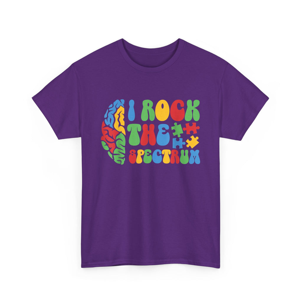 I Rock the Spectrum T-Shirt -  Colorful ADHD Aspergers ASD Autism Awareness Tee Shirt Gift