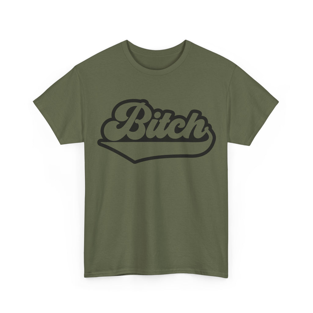 Graphic Tee - Bitch - Funny Rude Adult Script Logo T‑Shirt Gift for Her