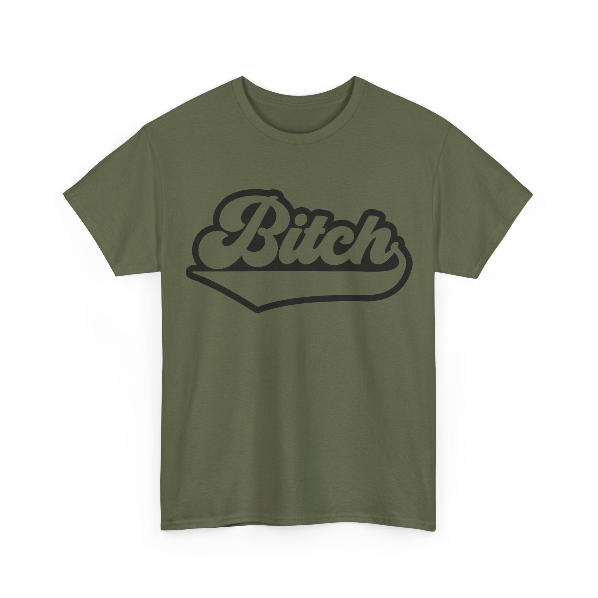 Graphic Tee - Bitch - Funny Rude Adult Script Logo T‑Shirt Gift for Her