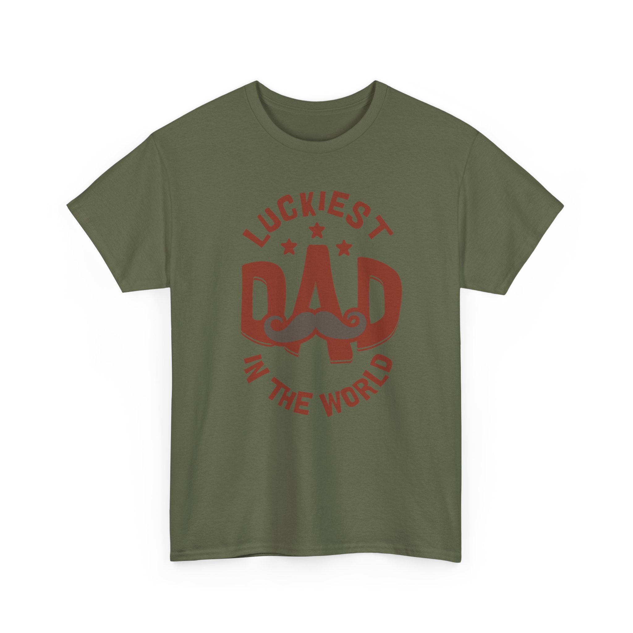 Funny t-Shirt - Luckiest Dad In The World Tee Shirt - Fathers Day Dad Birthday Funny Gift NEW