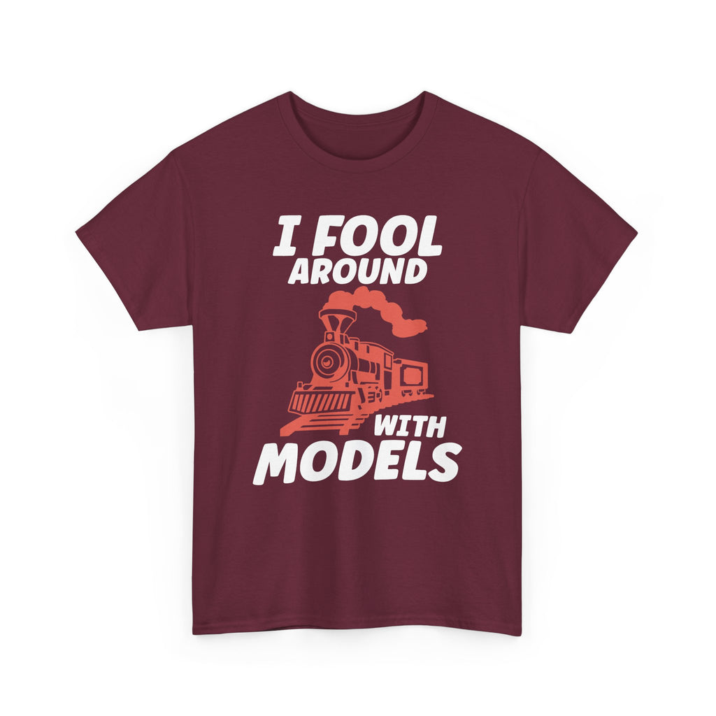 Train Set Model Tee Shirt - Funny T-Shirt Gift For Train Model Enthusiasts - Gift For Dad Grandad Into Trains
