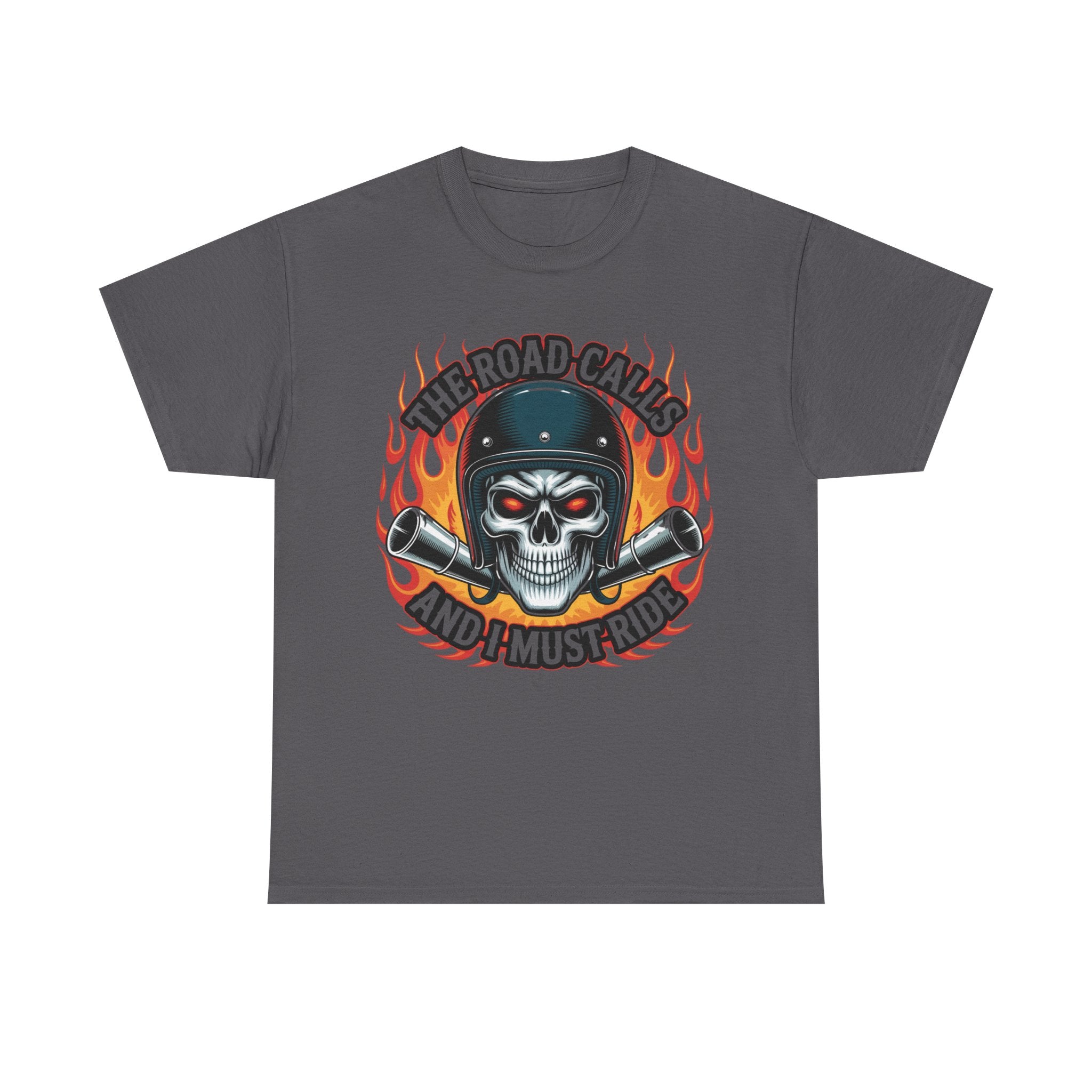 Biker T-Shirt - The Road Calls And I Must Ride - Motorcycle Tee Shirt Gift For Bikers and Harley Bike Enthusiasts