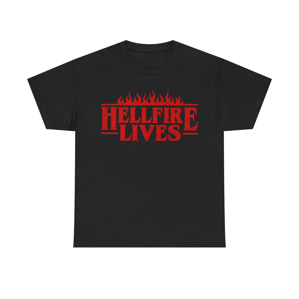 Hellfire Lives T-Shirt - Stranger Things Red Flame Graphic Tee Shirt - Hellfire Club Gift NEW