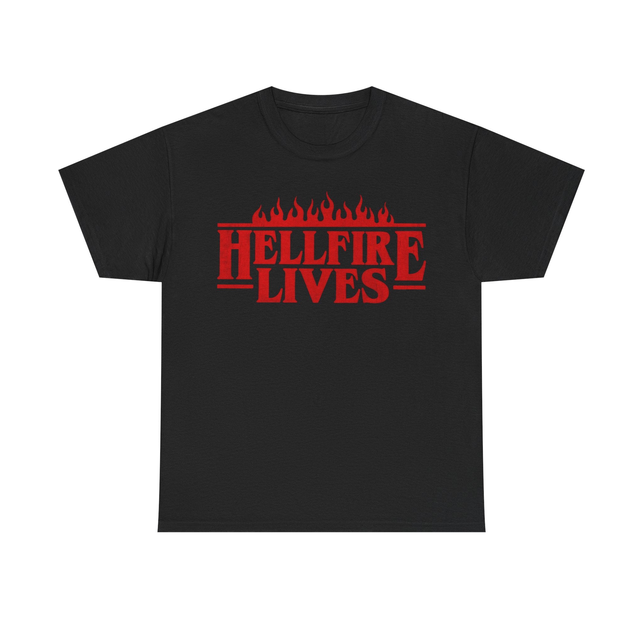 Hellfire Lives T-Shirt - Stranger Things Red Flame Graphic Tee Shirt - Hellfire Club Gift NEW