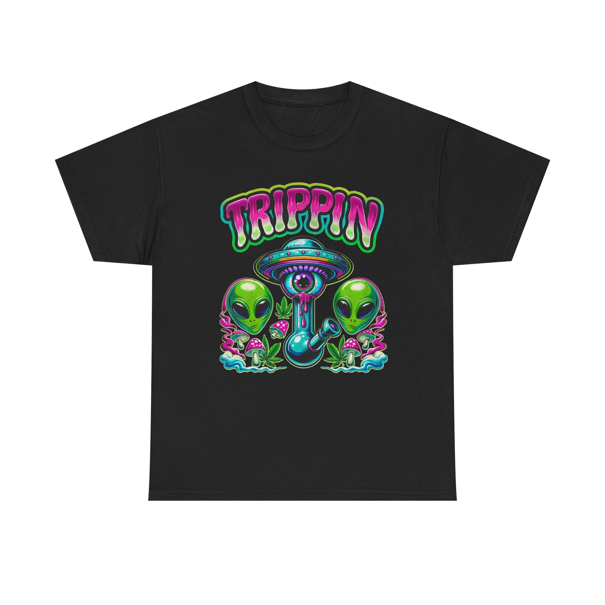 Trippin' Alien Mushroom Tee - Funny Psychedelic T-Sirt Gift
