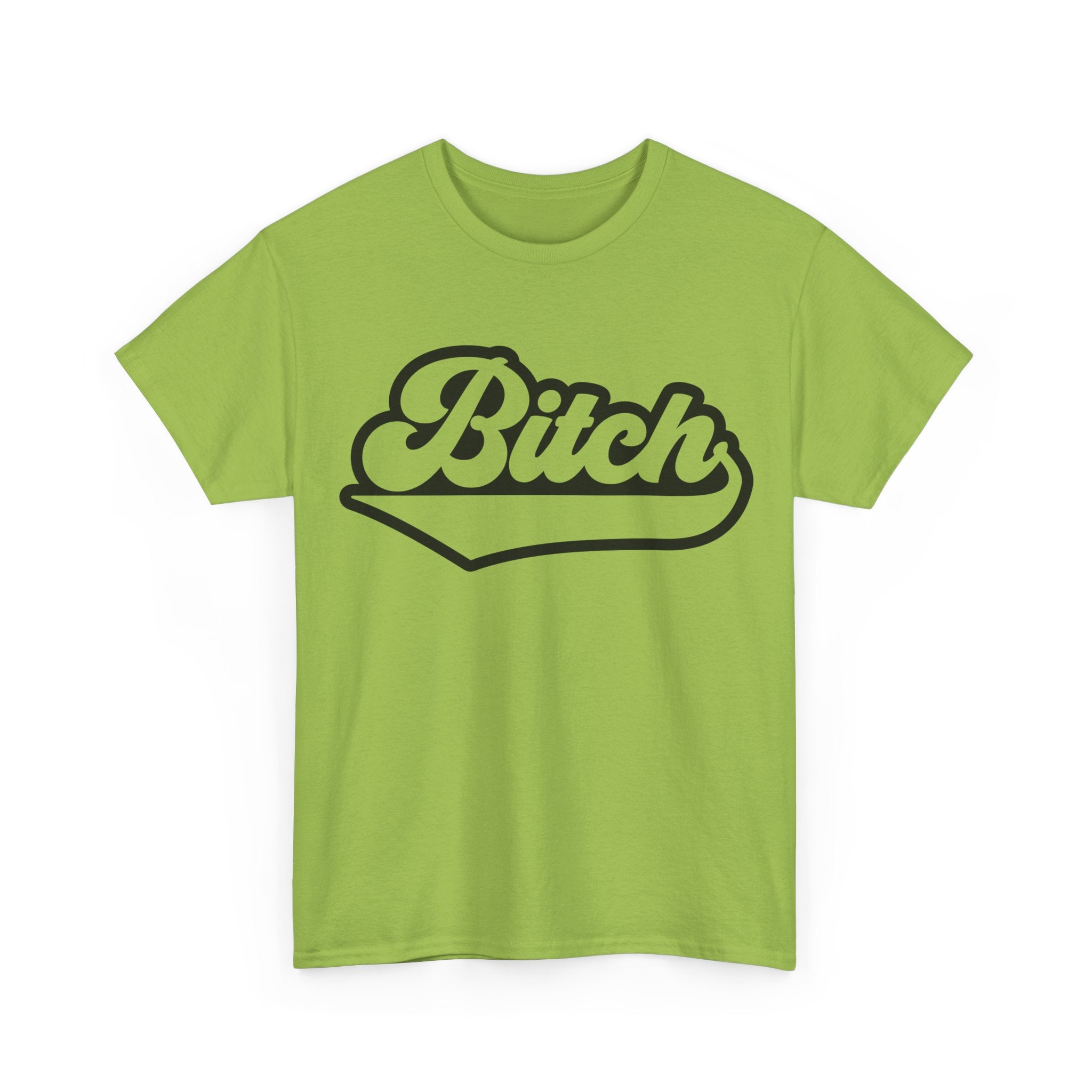 Graphic Tee - Bitch - Funny Rude Adult Script Logo T‑Shirt Gift for Her