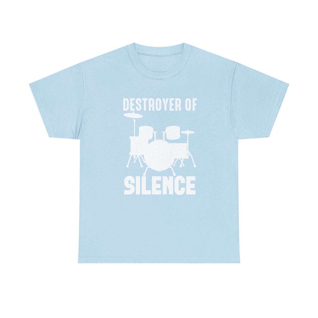 Drummer T-Shirt - Destroyer of Silence"- - Funny Drum Set Tee Shirt NEW