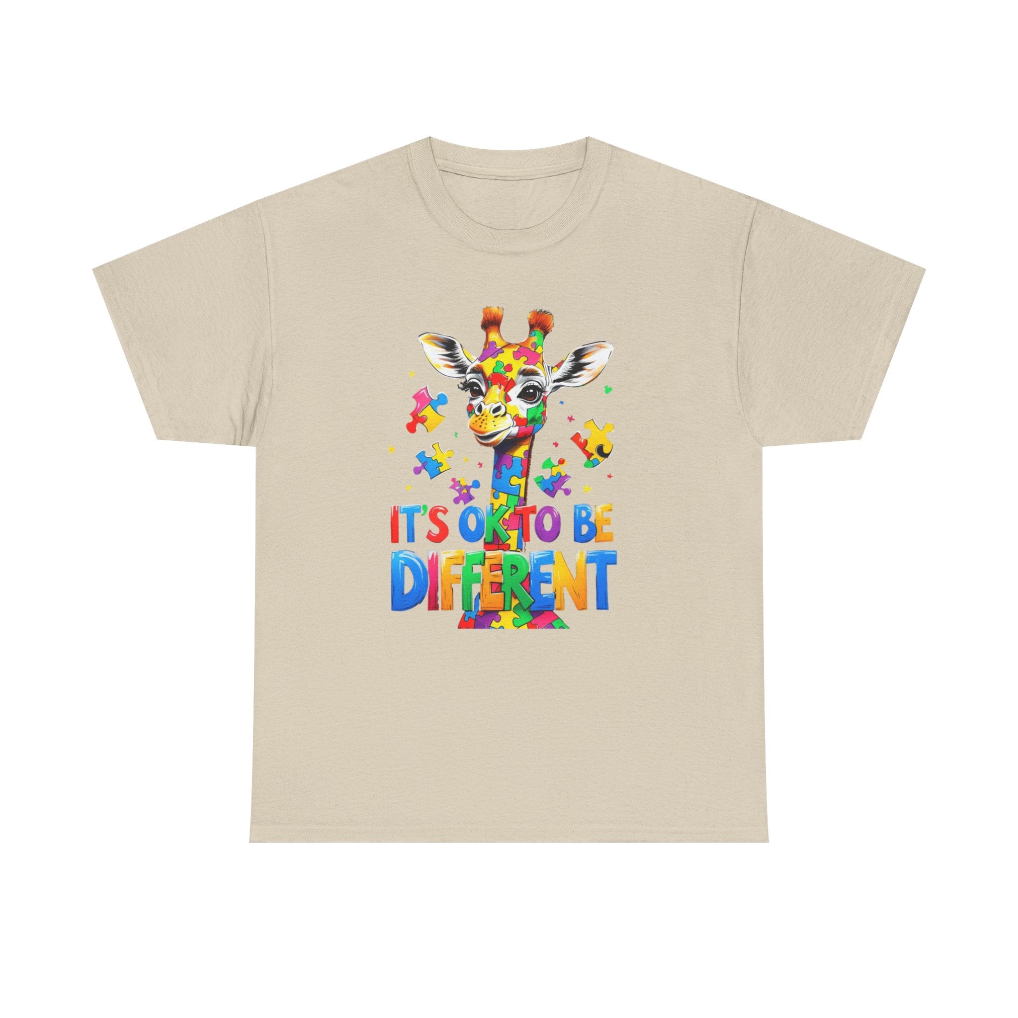 It's OK To Be Different Giraffe Tee Shift - Autism ADHD ASD Aspergers Awareness T Shirt - Gift