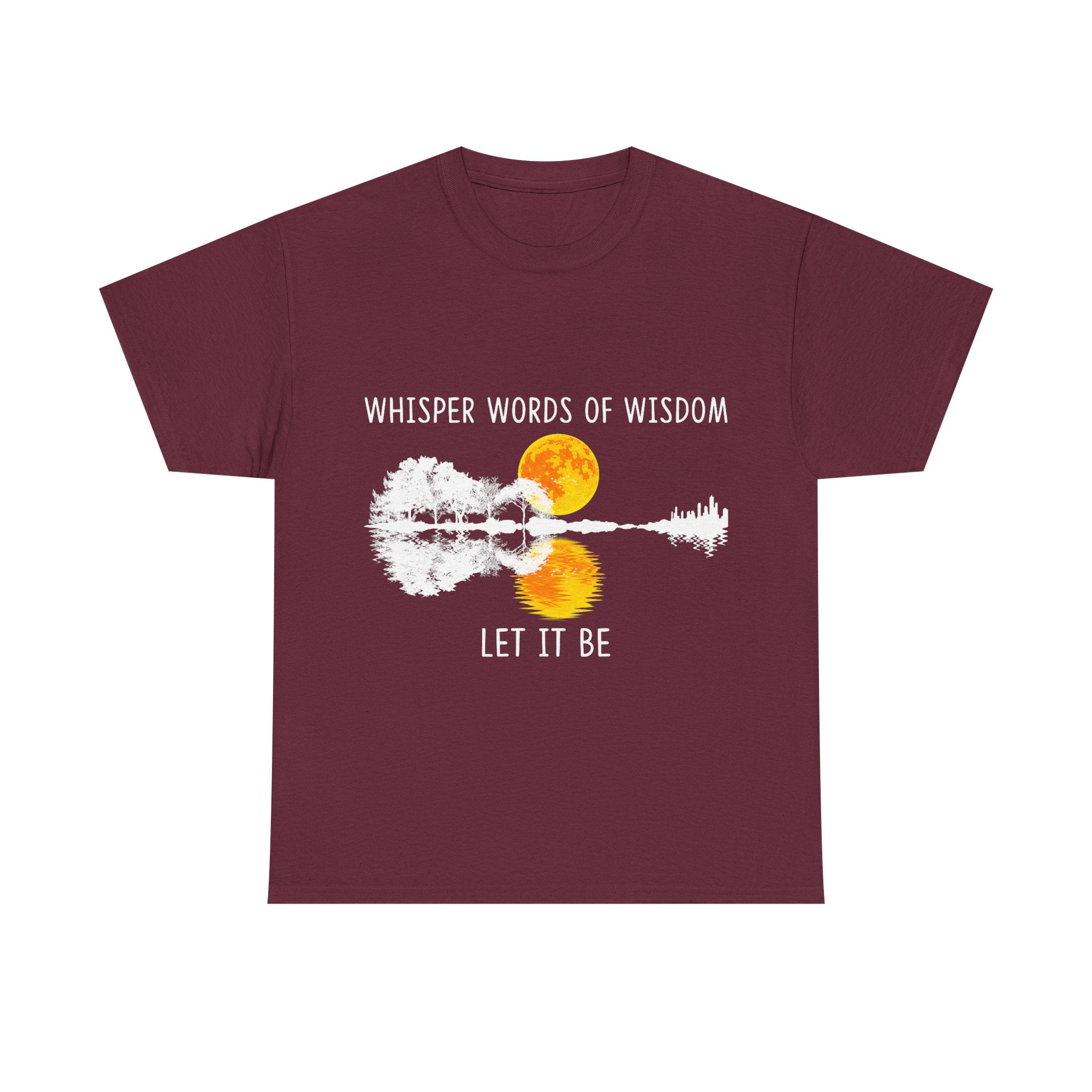 Guitar T-Shirt - Whisper Words of Wisdom - Beatles Vintage Music Tee Shirt for Guitarist