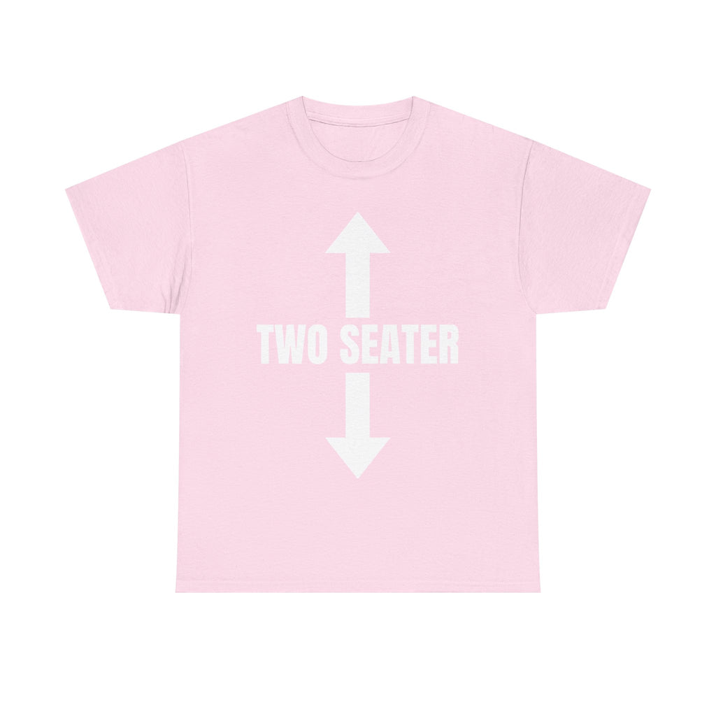 Two Seater T-Shirt - Funny Adult Rude 2 Seat Tee - Offensive Gift