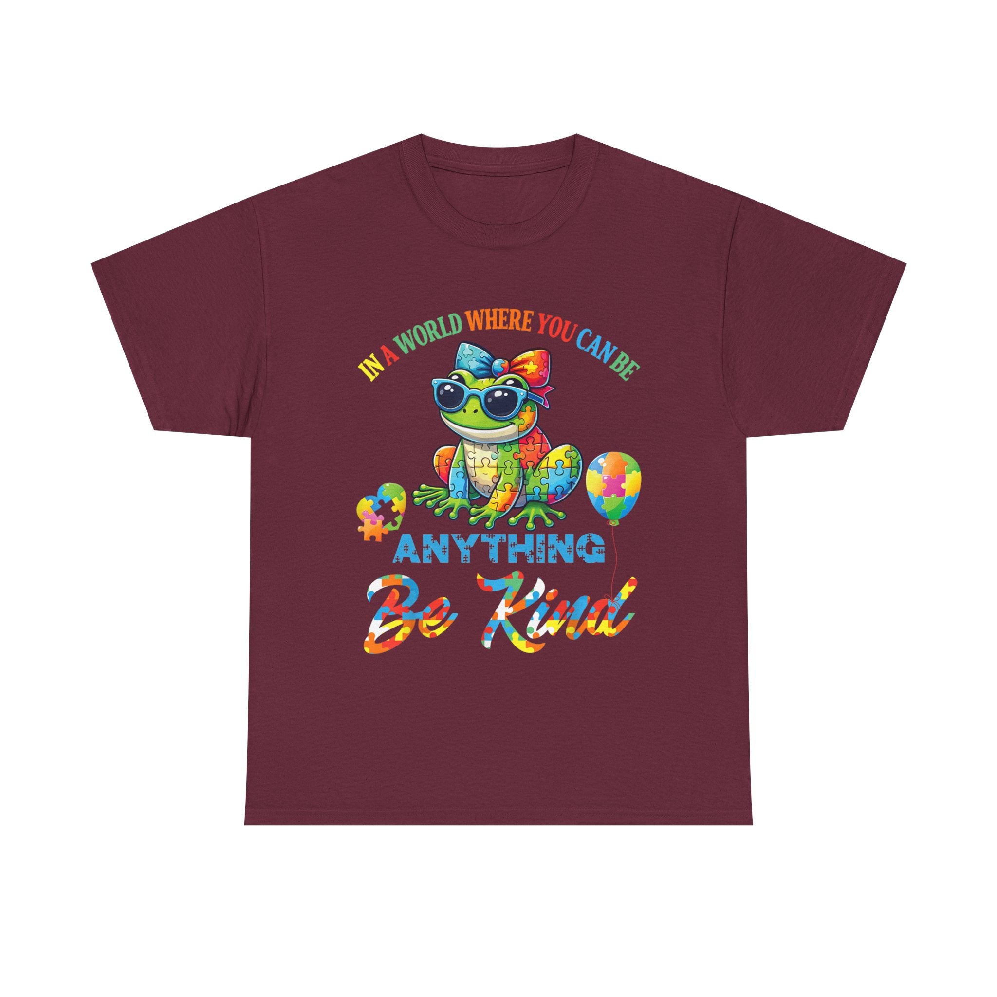 Be Kind Turtle T‑Shirt - A World Where You Can Be Anything Be Kind - Autism ADHD Tee Shirt
