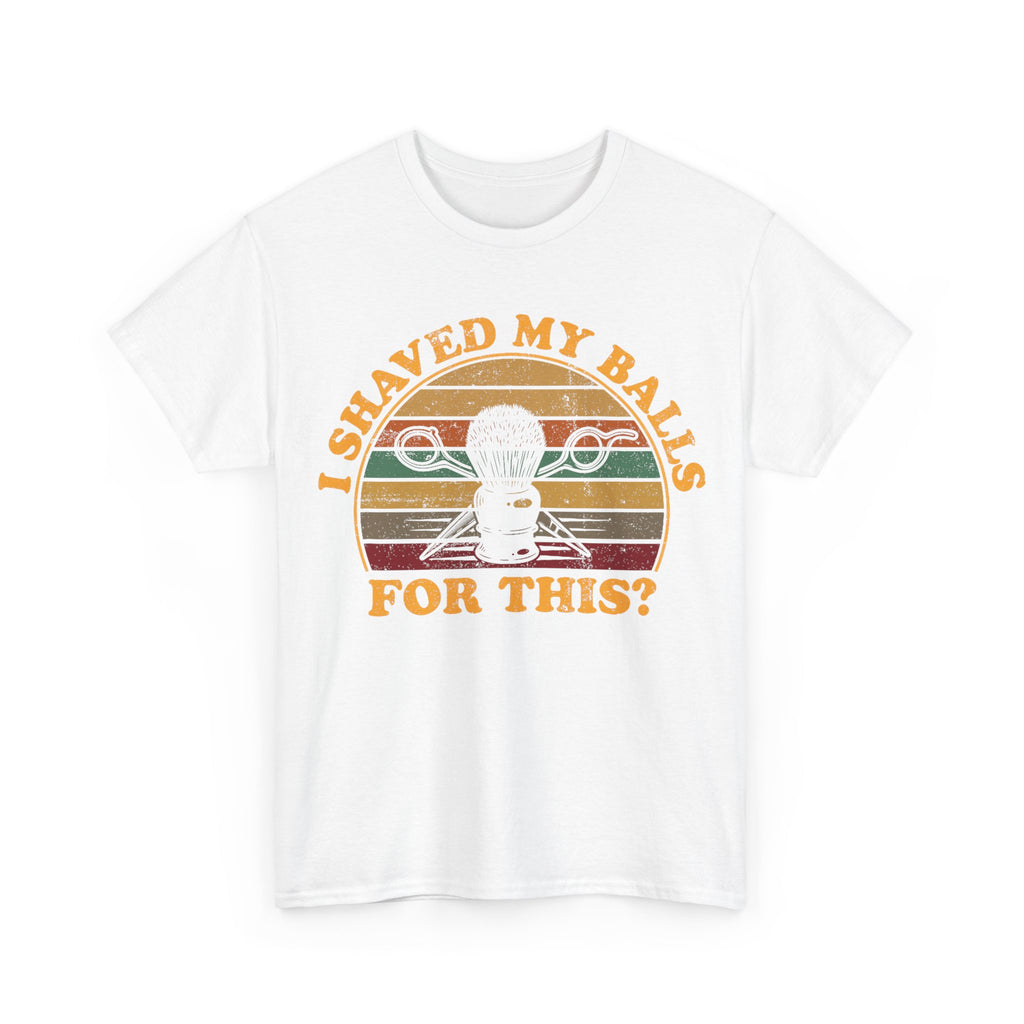 Funny Golf T-Shirt - I Shaved My Balls For This - Curb Your Enthusiasm - Rude Gift Tee Shirt