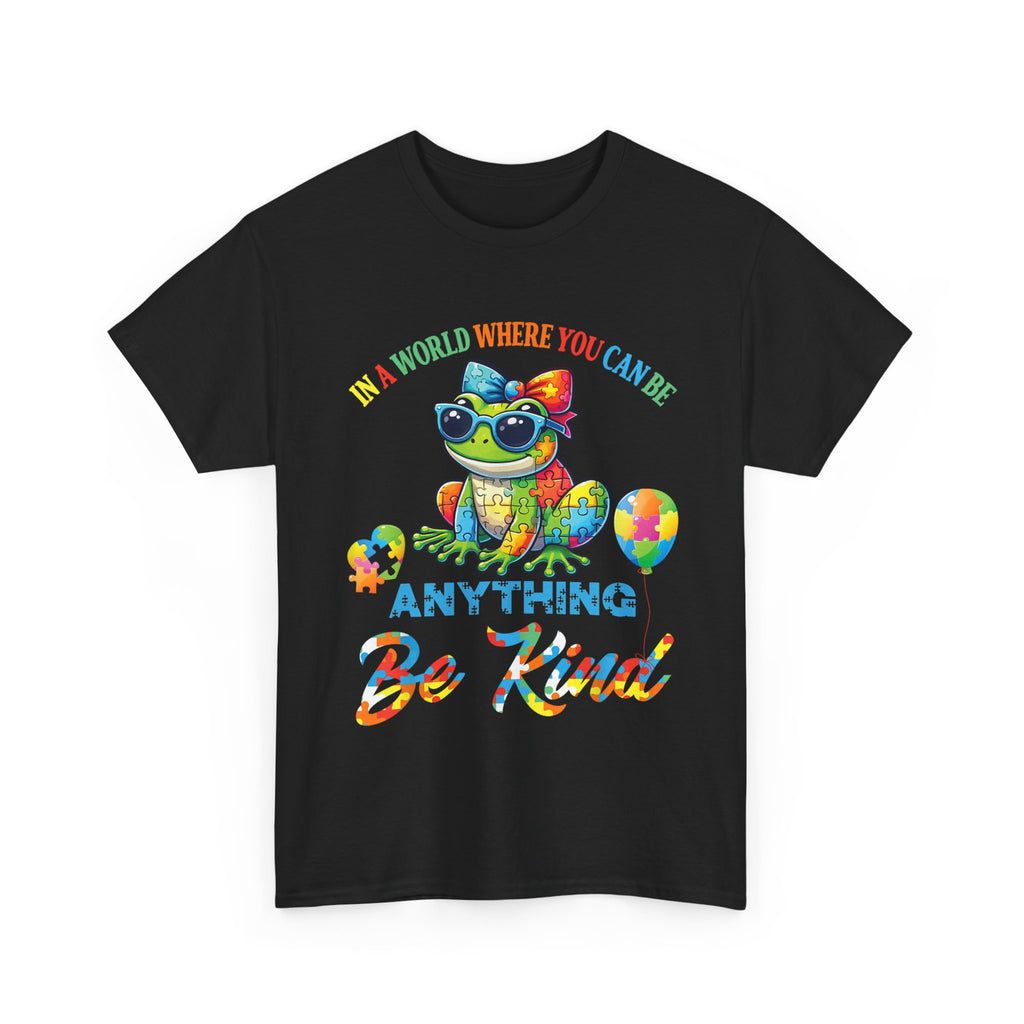 Be Kind Turtle T‑Shirt - A World Where You Can Be Anything Be Kind - Autism ADHD Tee Shirt