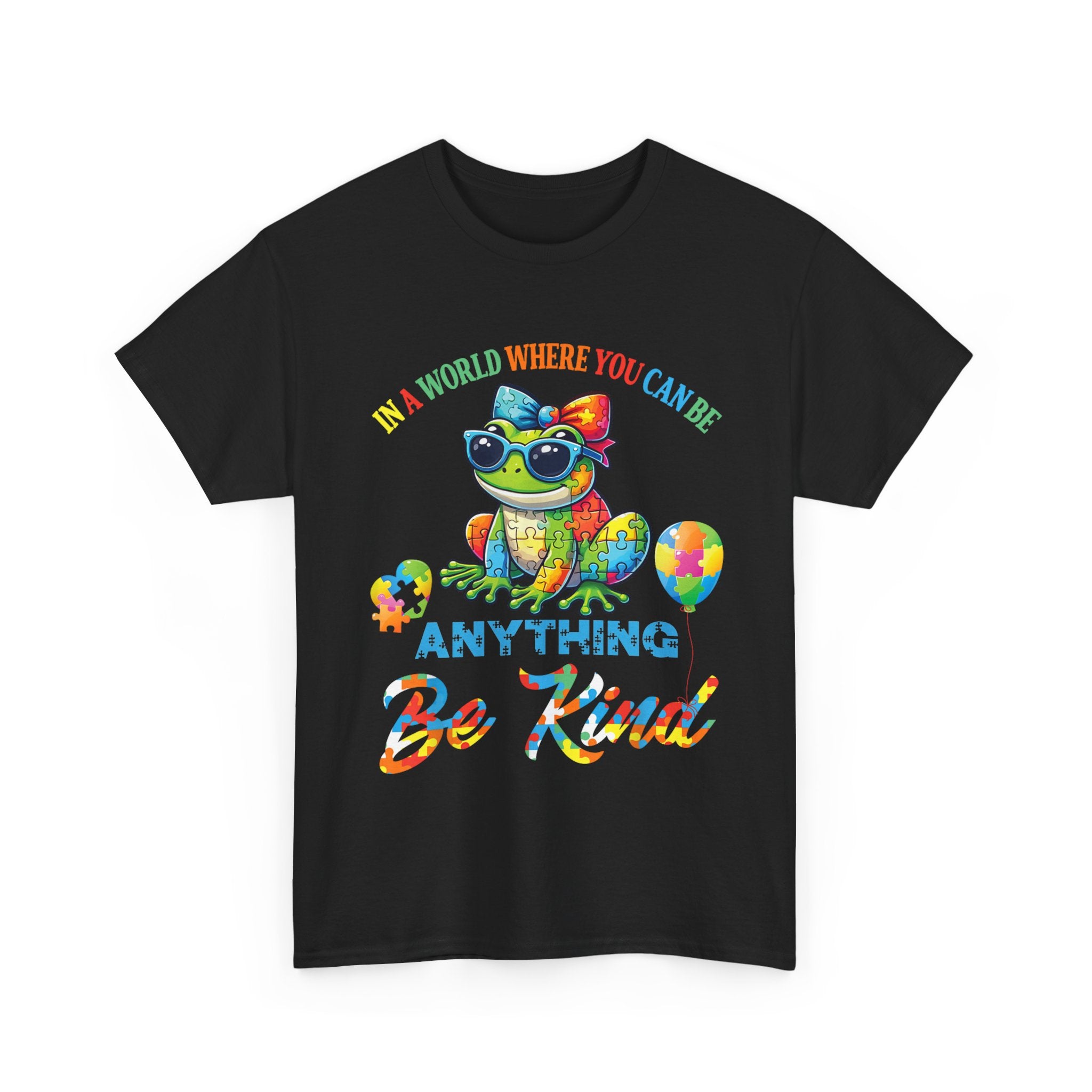 Be Kind Turtle T‑Shirt - A World Where You Can Be Anything Be Kind - Autism ADHD Tee Shirt
