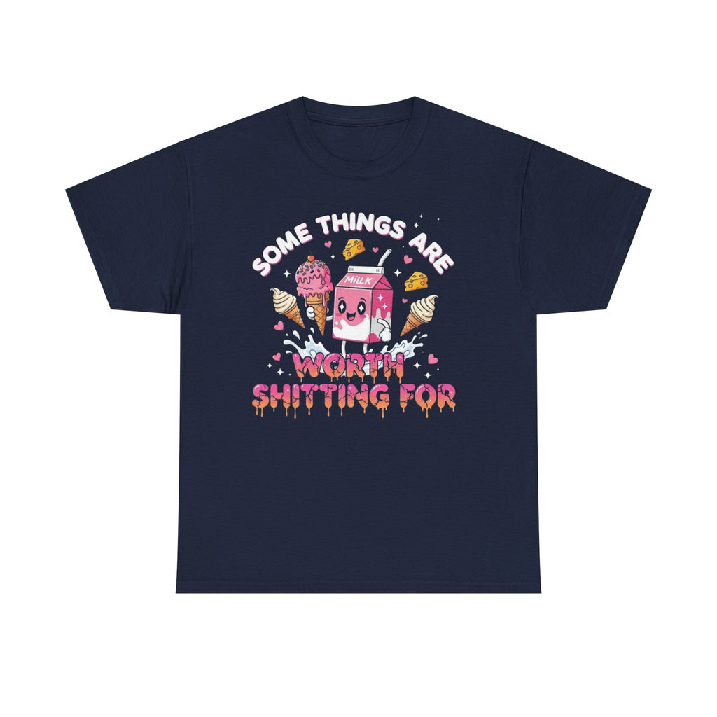 Funny T-Shirt - Some Things Are Worth Shitting For - IBS Gluten Intolerence Gift Tee Shirt