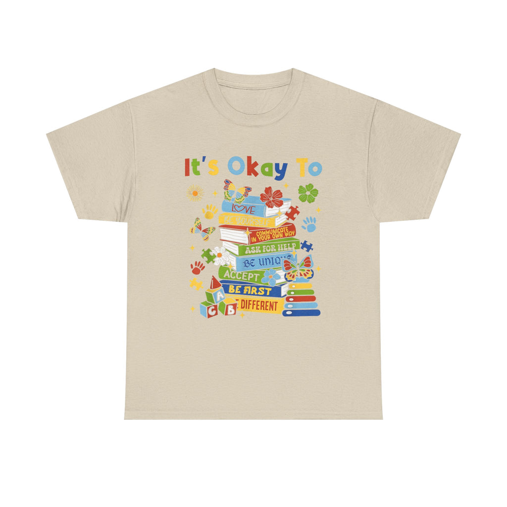 It's Okay To Learn Children’s T-Shirt - Positive Classroom / Autism ADHD Tee NEW