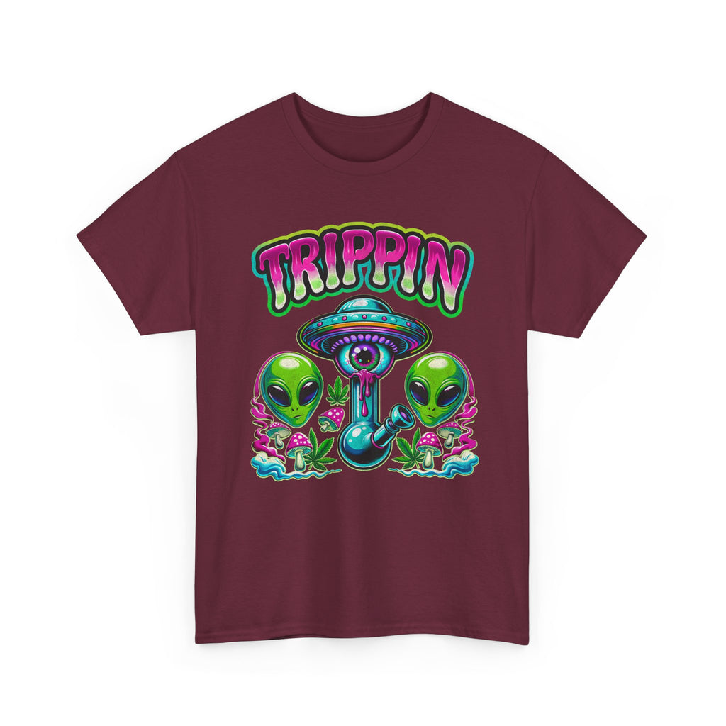 Trippin' Alien Mushroom Tee - Funny Psychedelic T-Sirt Gift
