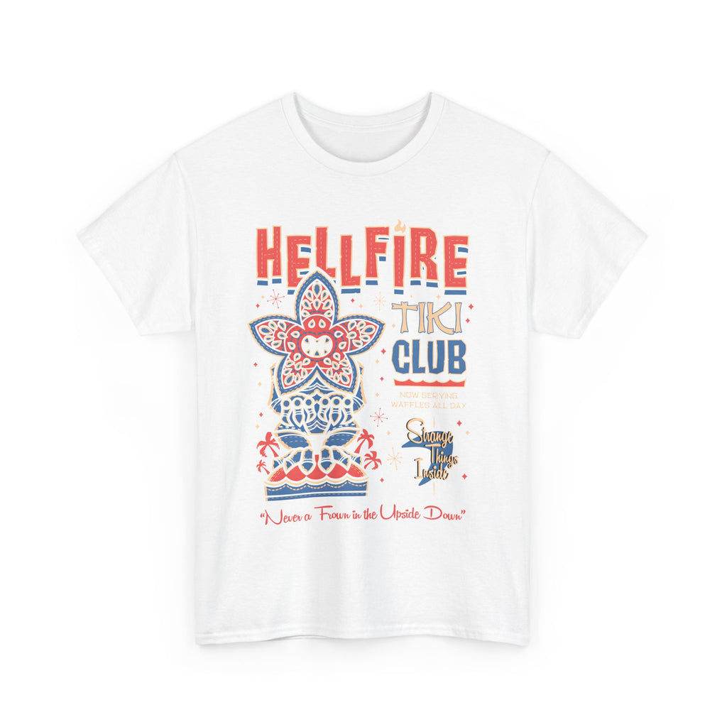 Hellfire Tiki Club Tee Shirt - Retro Tropical Stranger Things T-Shirt Gift
