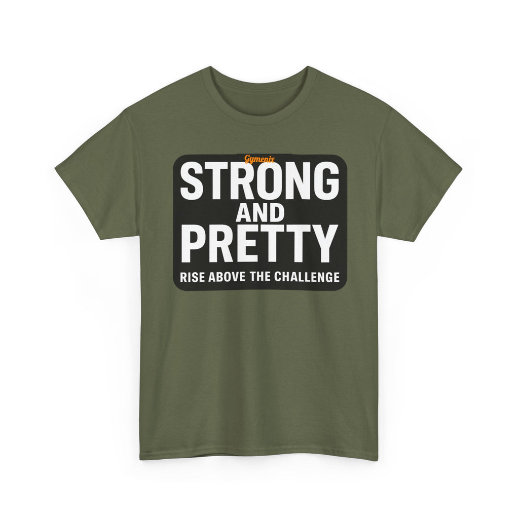 Strong and Pretty Tee Shirt - Funny Gym Slogan Workout T-Shirt From Gymenix NEW