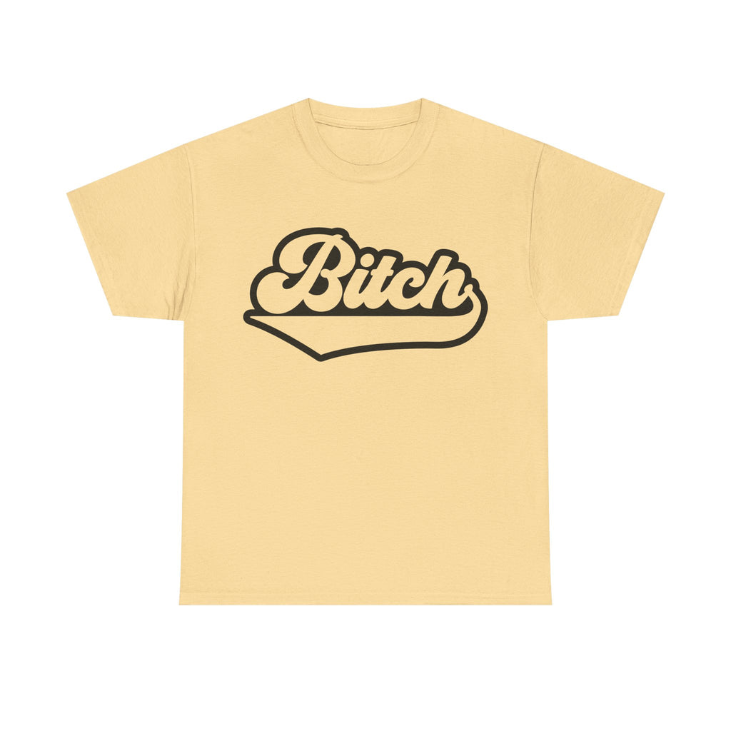 Graphic Tee - Bitch - Funny Rude Adult Script Logo T‑Shirt Gift for Her