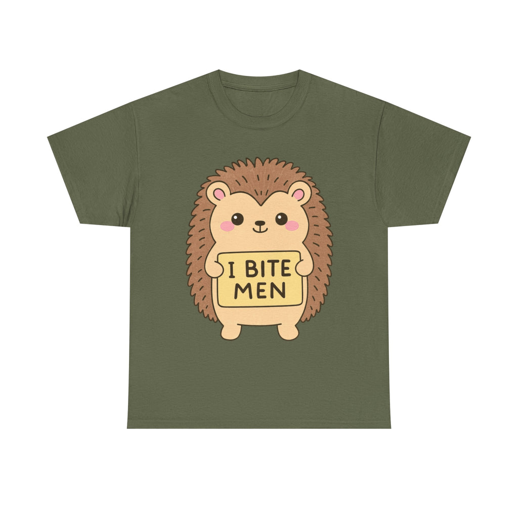 Funny Feminism T-Shirt - I Bite Men - Tee Shirt For Feminist - Anti Patriachy Gift NEW