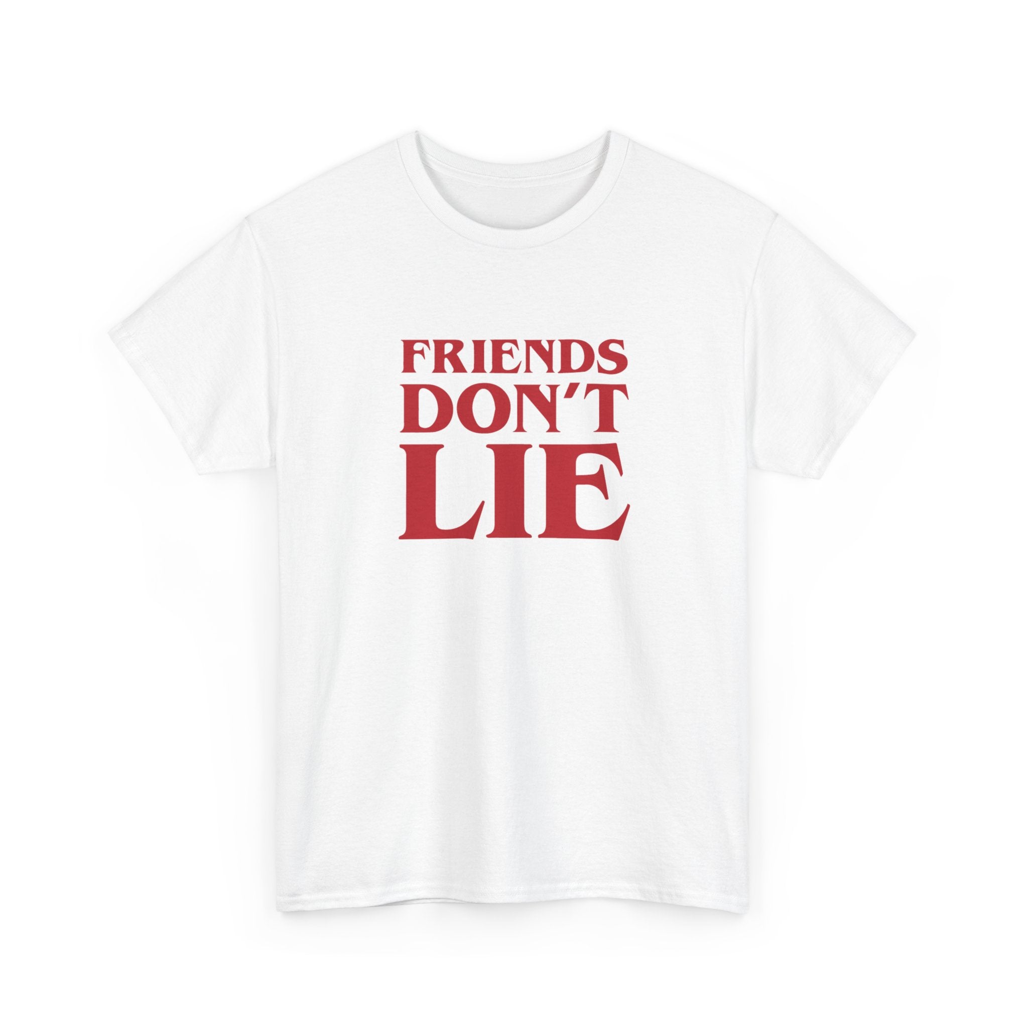 Friends Don't Lie T‑Shirt - Stranger Things Inspired Retro Quote Tee Shirt Gift NEW