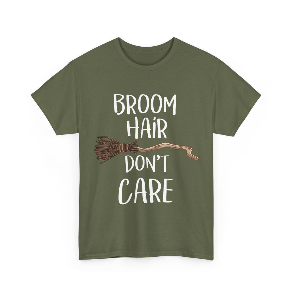 Witch T Shirt - Broom Hair Dont Care Tee - Funny Gift For Witches - Wicken T-Shirt