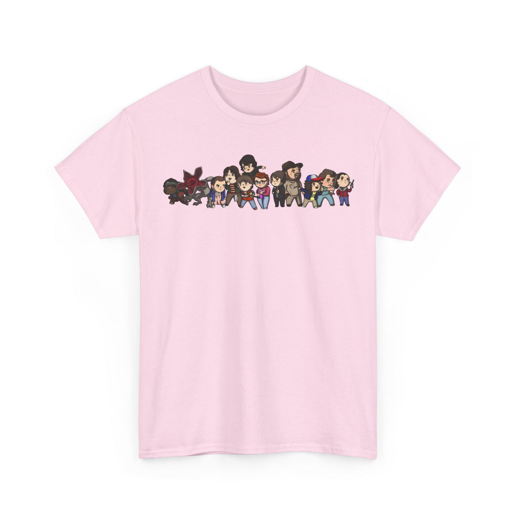 Chibi Stranger Things Character Lineup T-Shirt - Graphic Tee Shirt - NEW