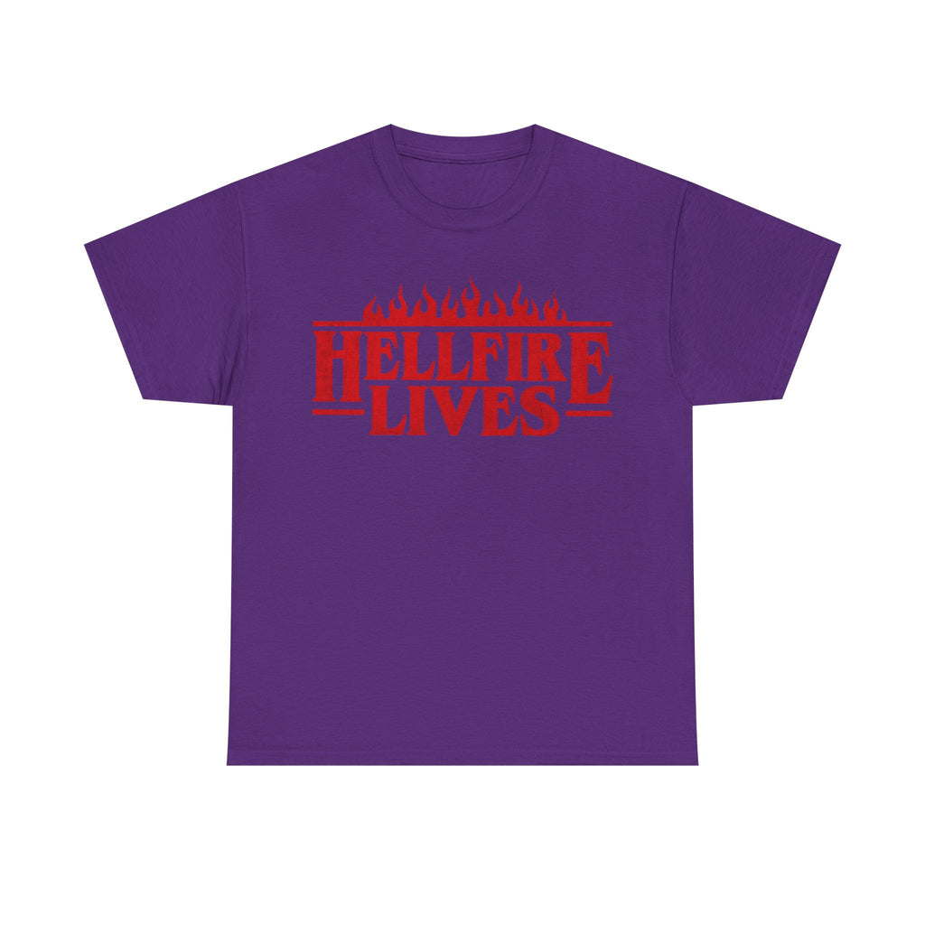 Hellfire Lives T-Shirt - Stranger Things Red Flame Graphic Tee Shirt - Hellfire Club Gift NEW